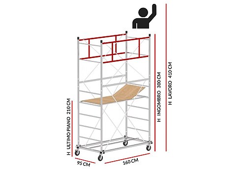 Trabattello M4 LUX 150 4,10m