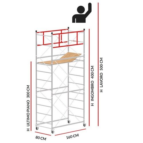 Trabattello M4 LUX base normale 5m ❒ Victualia®