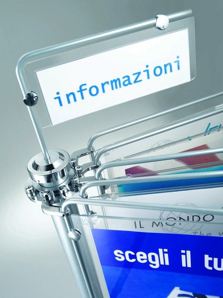 Espositore a libro autoportante con pagine in plexiglass ❒ Victualia®